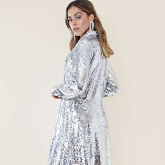 NEON ROSE  X NASTY GYAL SEQUIN SHIRT DRESS XL - Picture 2 of 9